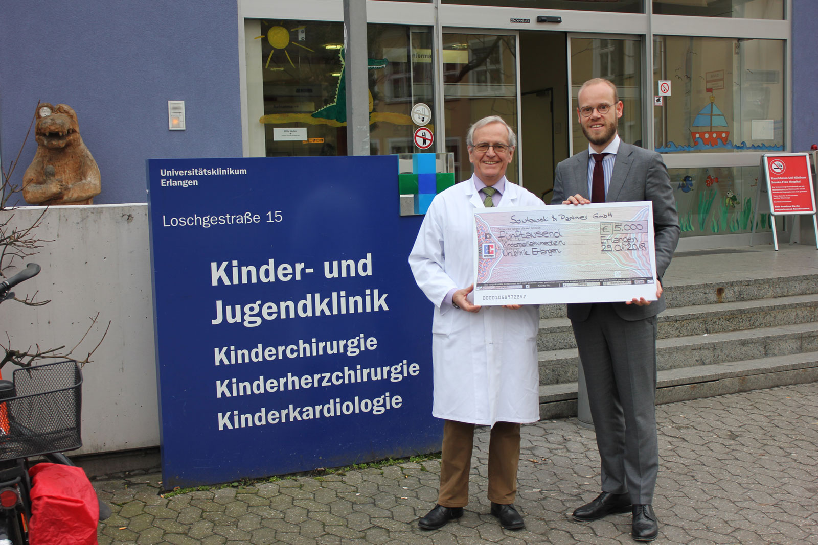 S&P Sponsoring Spende Kinderklinik Erlangen 2018